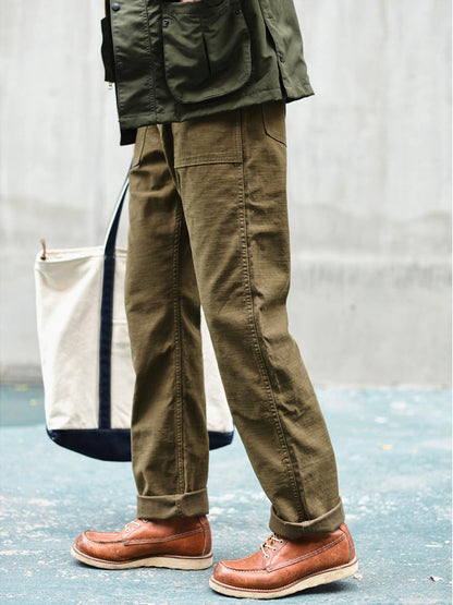 MEN'S STRAIGHT CASUAL PANTS INSPIRED BY OG-107 FATIGUE PANTS
