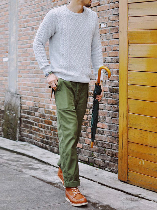 MEN'S STRAIGHT CASUAL PANTS INSPIRED BY OG-107 FATIGUE PANTS