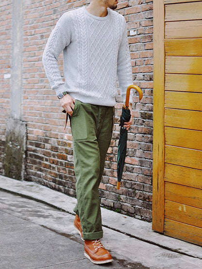 MEN'S STRAIGHT CASUAL PANTS INSPIRED BY OG-107 FATIGUE PANTS