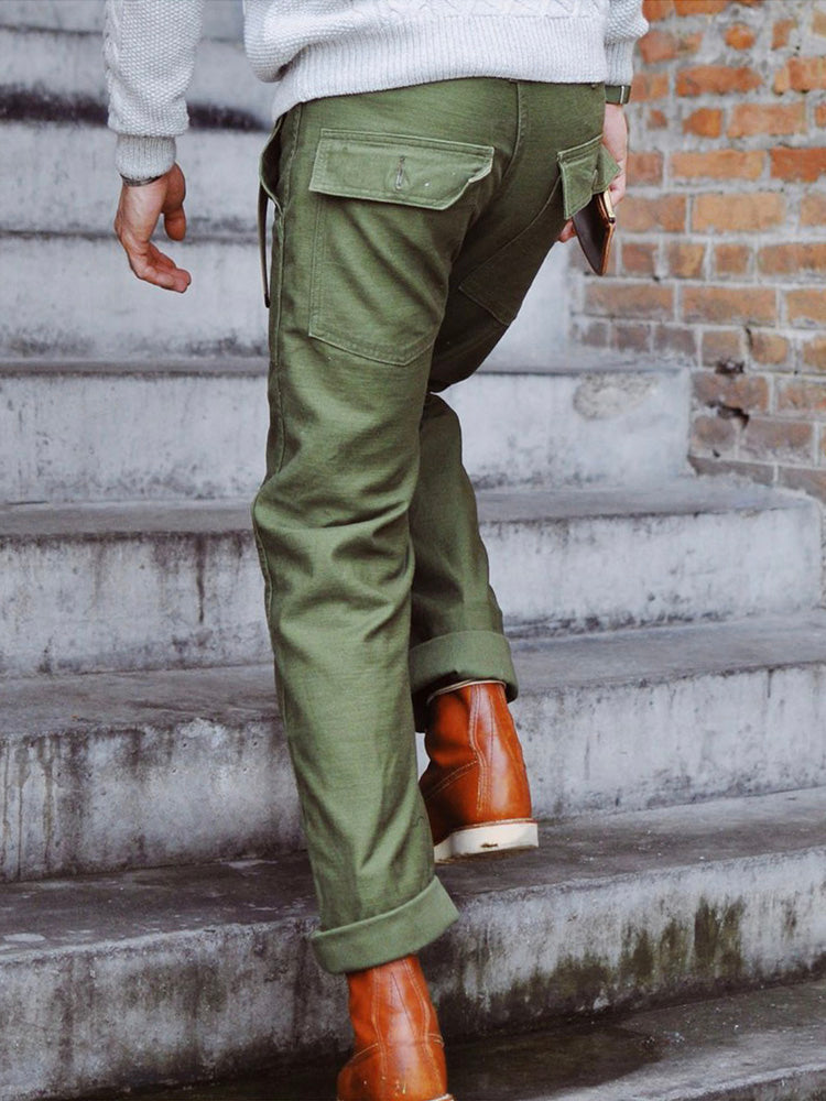 MEN'S STRAIGHT CASUAL PANTS INSPIRED BY OG-107 FATIGUE PANTS