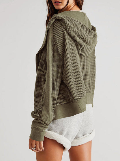 UPTOWN WAFFLE HOODIE