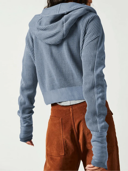 UPTOWN WAFFLE HOODIE