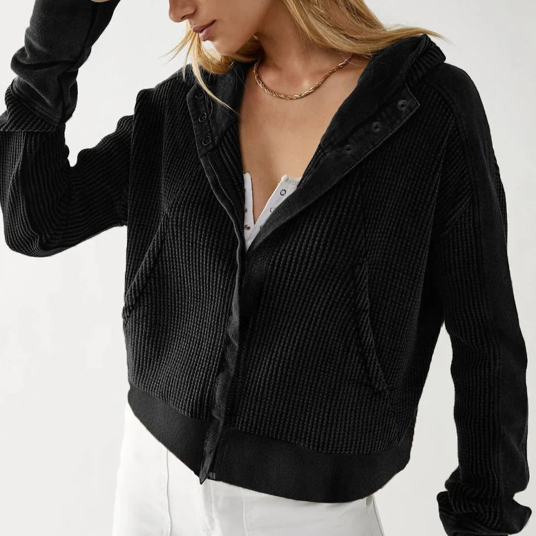 UPTOWN WAFFLE HOODIE